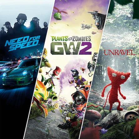 Семейный набор от EA (Plants vs. Zombies -Need for Speed- Unravel) Продажа сборника